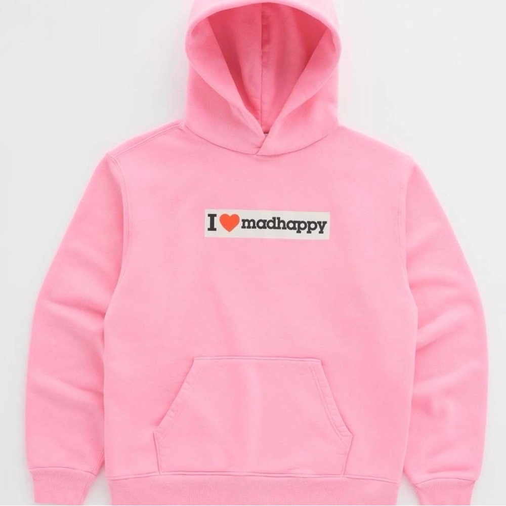 Madhappy Valentine's Day exclusive edition pink hoodie | heart mad happy
